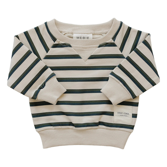 Stay Cool Striped Crewneck | Mebie