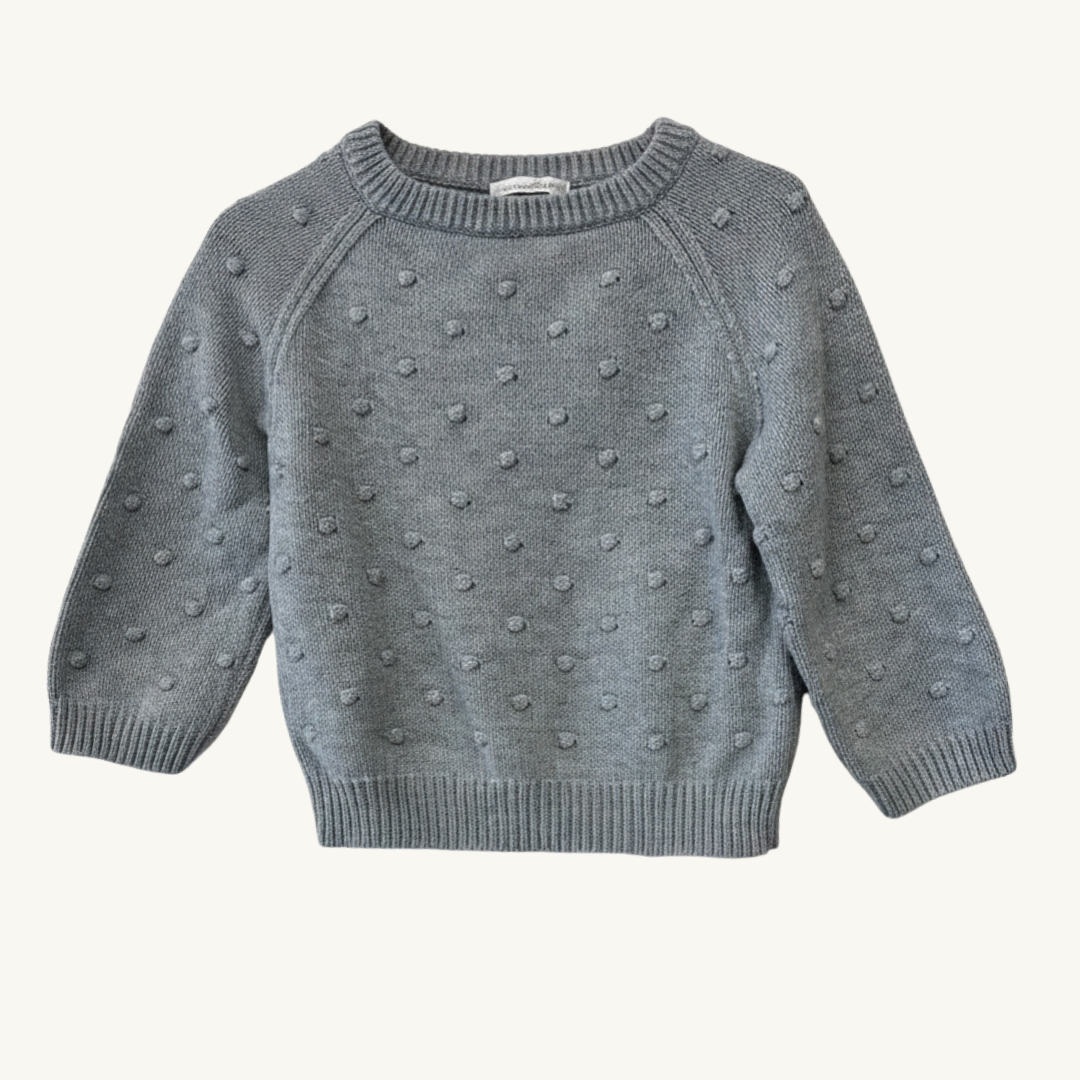 SH | Jaime Kay Dotty knit sweater aqua 2Y