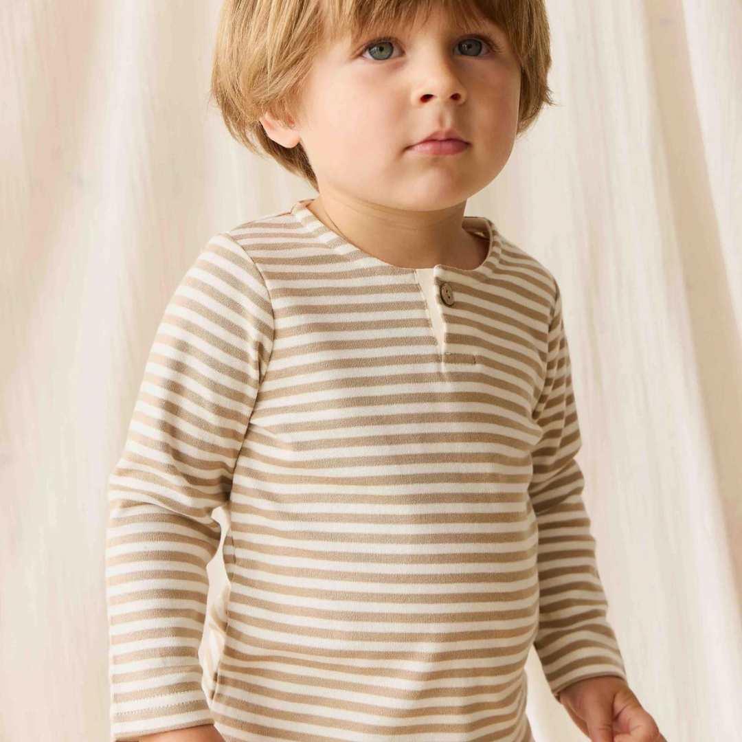 Pima Cotton Shae Top Brioche Stripes | Jamie Kay