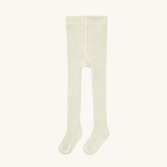 Bas collants côtelés Crème | Quincy Mae