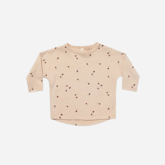Long sleeve tee tulips 0-3M| Quincy Mae