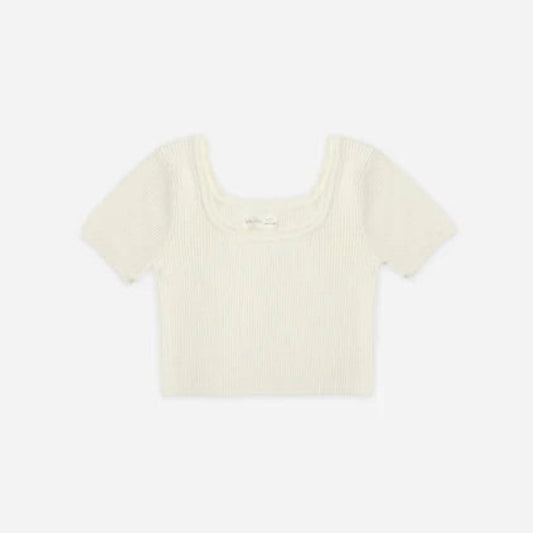 Scallop Tee Natural | Rylee + Cru