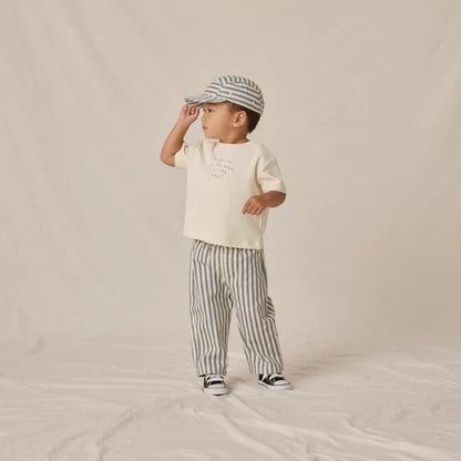 Grayson Pant Ocean Pinstripe | Quincy Mae