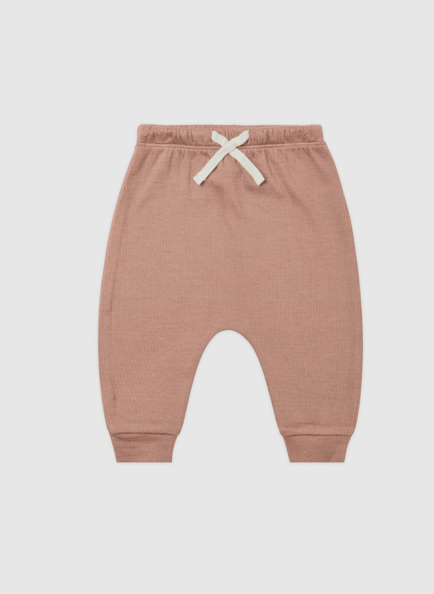 Quincy Mae pink pointelle pants