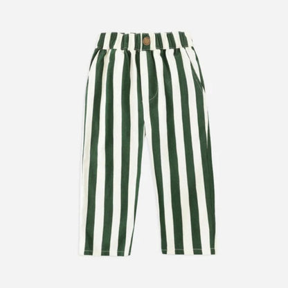 Baggy Green Stripe Pants | Rylee + Cru