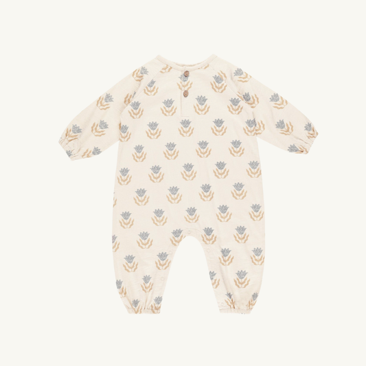 Jumpsuit Henley Flora 0-3 mois | Rylee + Cru