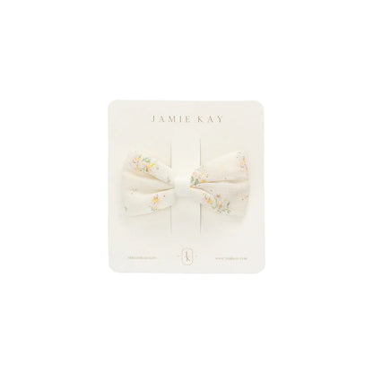 Organic Cotton Désirée Bow Justine Parchment | Jamie Kay