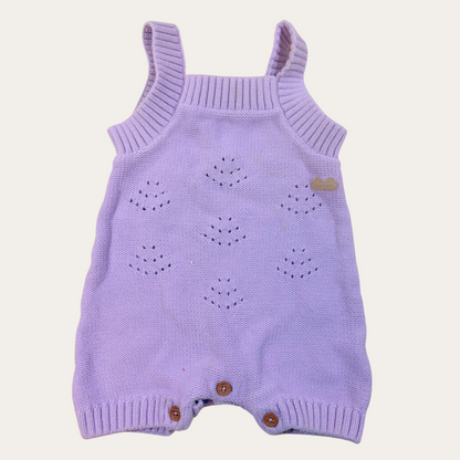 SM | Romper de tricot lavende Souris Mini 9-12 mois
