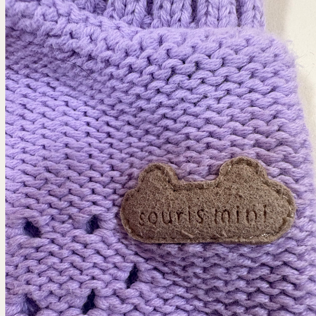 SM | Romper de tricot lavende Souris Mini 9-12 mois