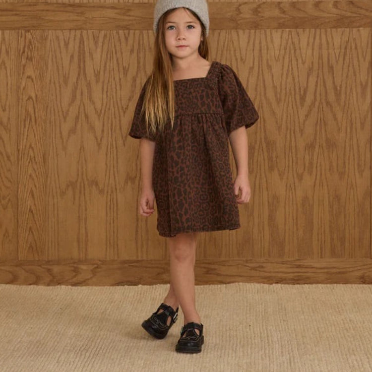 Gretta Babydoll Dress Leopard | Rylee + Cru