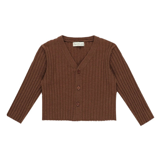 Brick knit cardigan long sleeve  | Rylee+ Cru 4-5Y