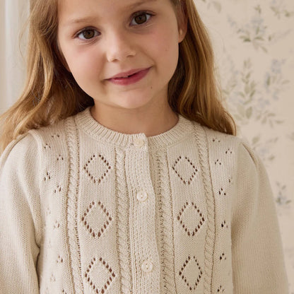 Annabellle Cardigan Vanilla | Jamie Kay