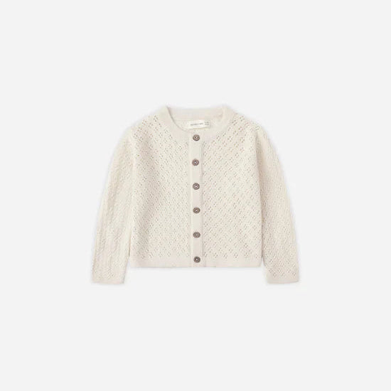 Knit Cardigan Natural | Quincy Mae