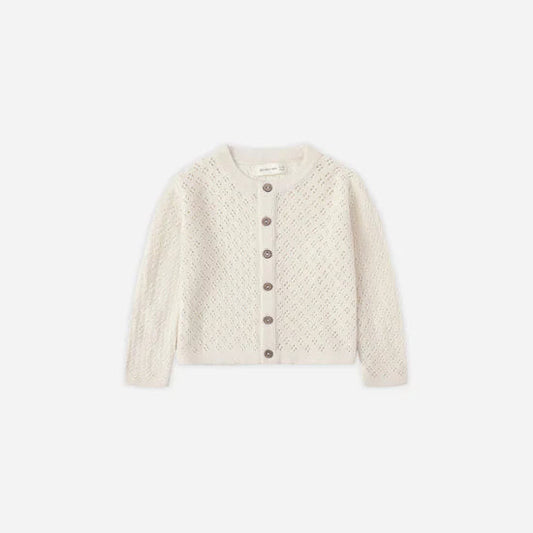 Knit Cardigan Natural | Quincy Mae