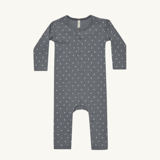 Pyjama jumpsuit indigo criss cross | Quincy Mae