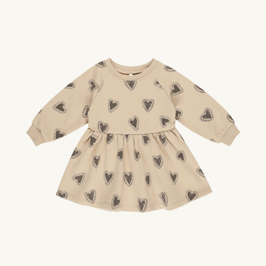 Robe de molleton coeurs 12-18 mois | Rylee + cru