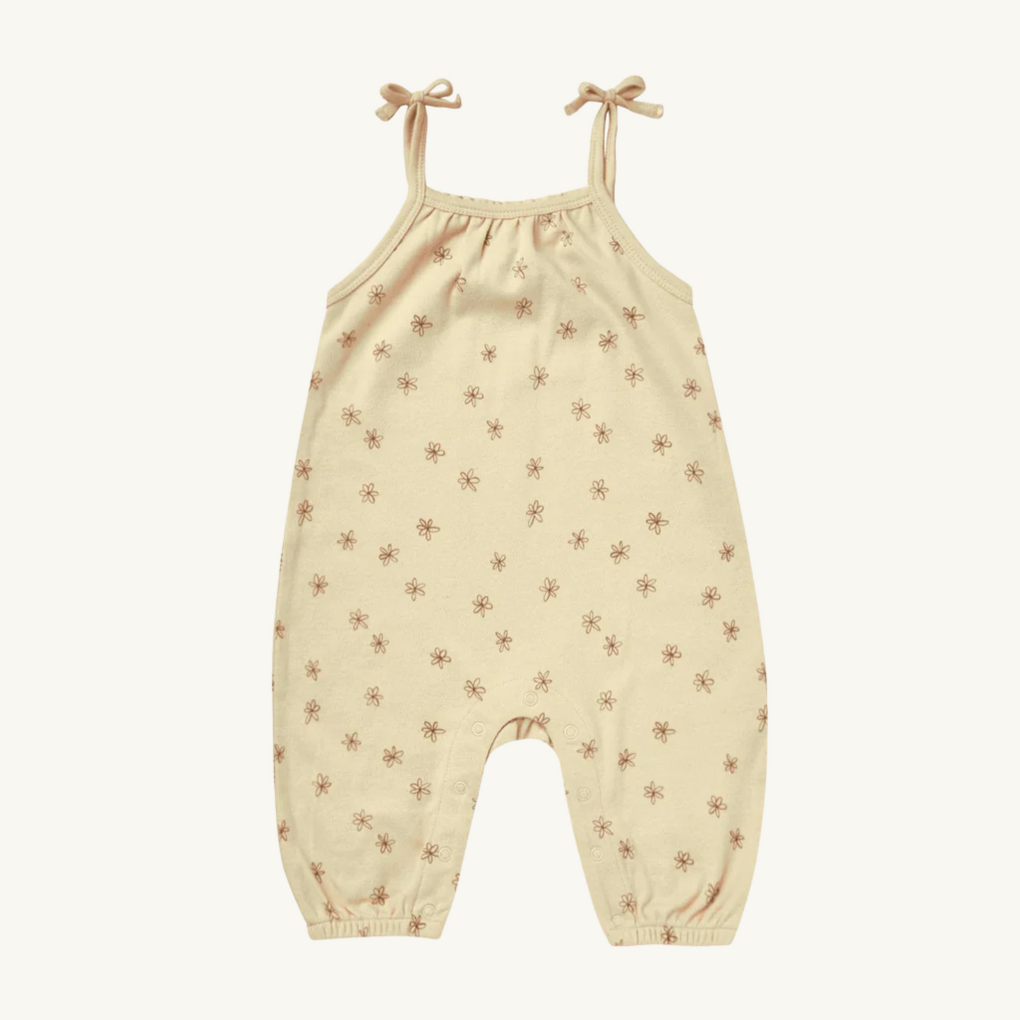 Smocked jumpsuit jaune beurre | Quincy Mae
