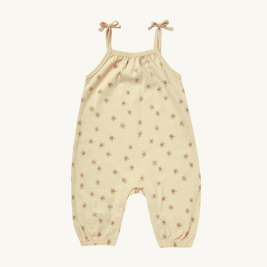 Smocked jumpsuit jaune beurre | Quincy Mae