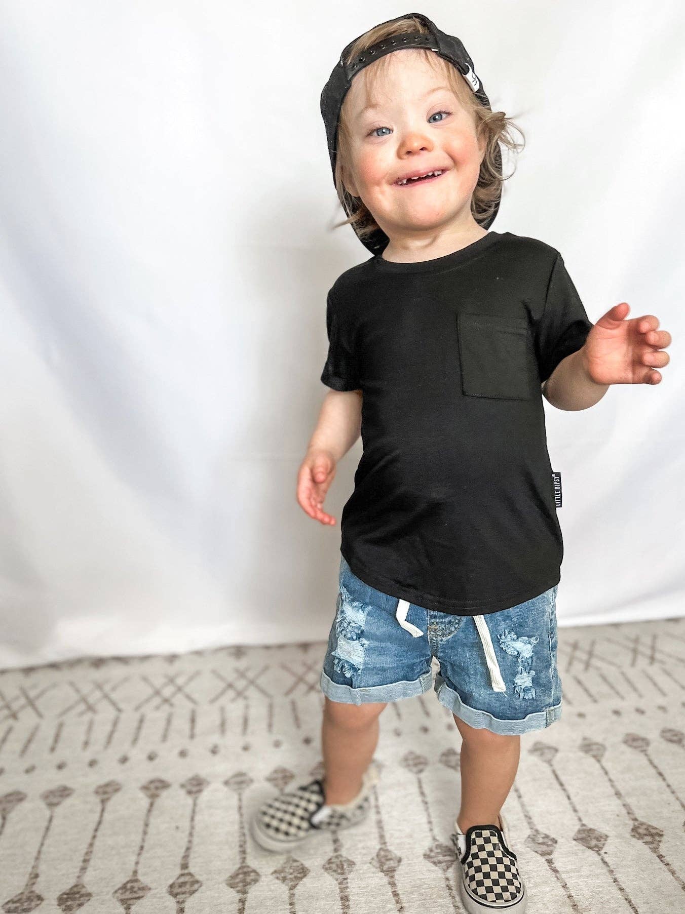 Distressed Denim Shorts | Little Bibsy