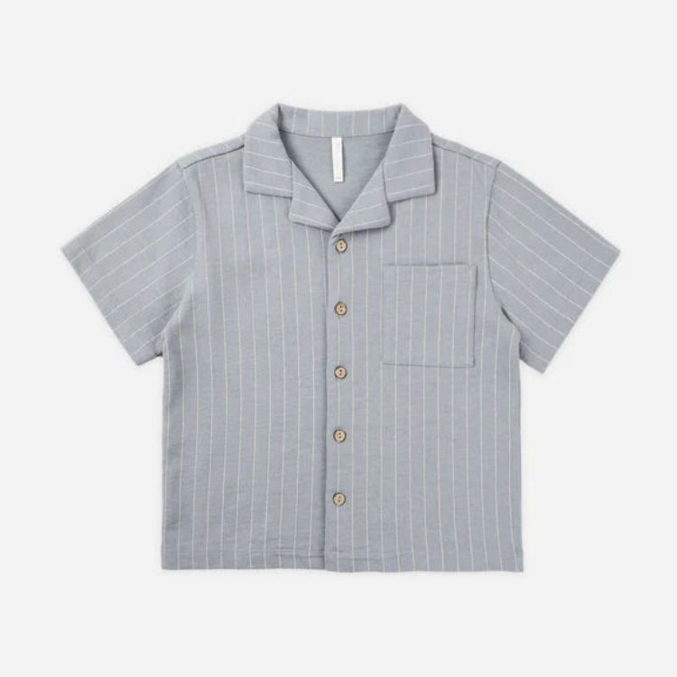 Lapel Collar Shirt Blue Stripe | Rylee + Cru