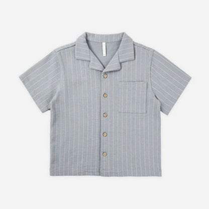 Lapel Collar Shirt Blue Stripe | Rylee + Cru
