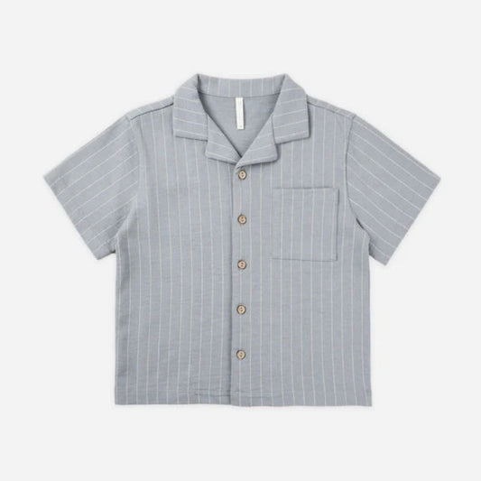 Lapel Collar Shirt Blue Stripe | Rylee + Cru
