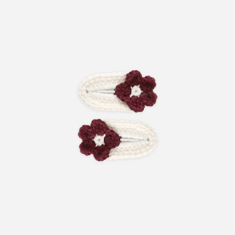Crochet Clips Burgundy | Rylee + Cru