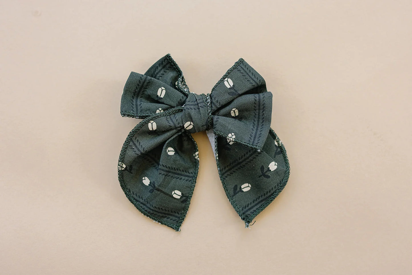 Green Tulip Hair Bow | Mebie