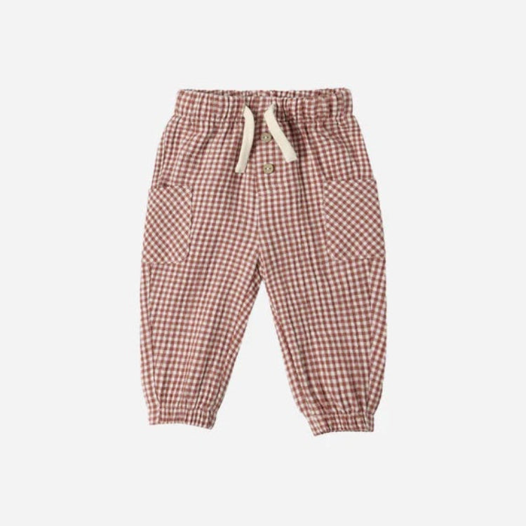 Luca Pant Red Gingham | Quincy Mae