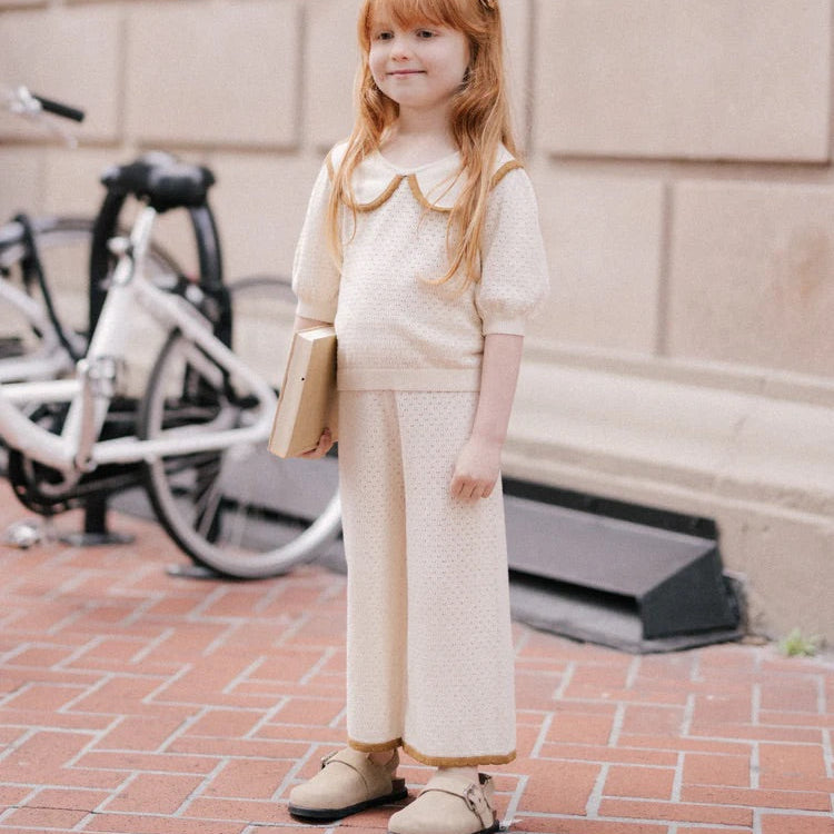 Pointelle Collared Top | Rylee+ Cru