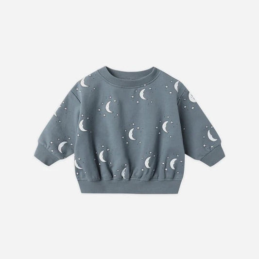 Relaxed Fleece Sweatshirt Silver Moons | Quincy Mae