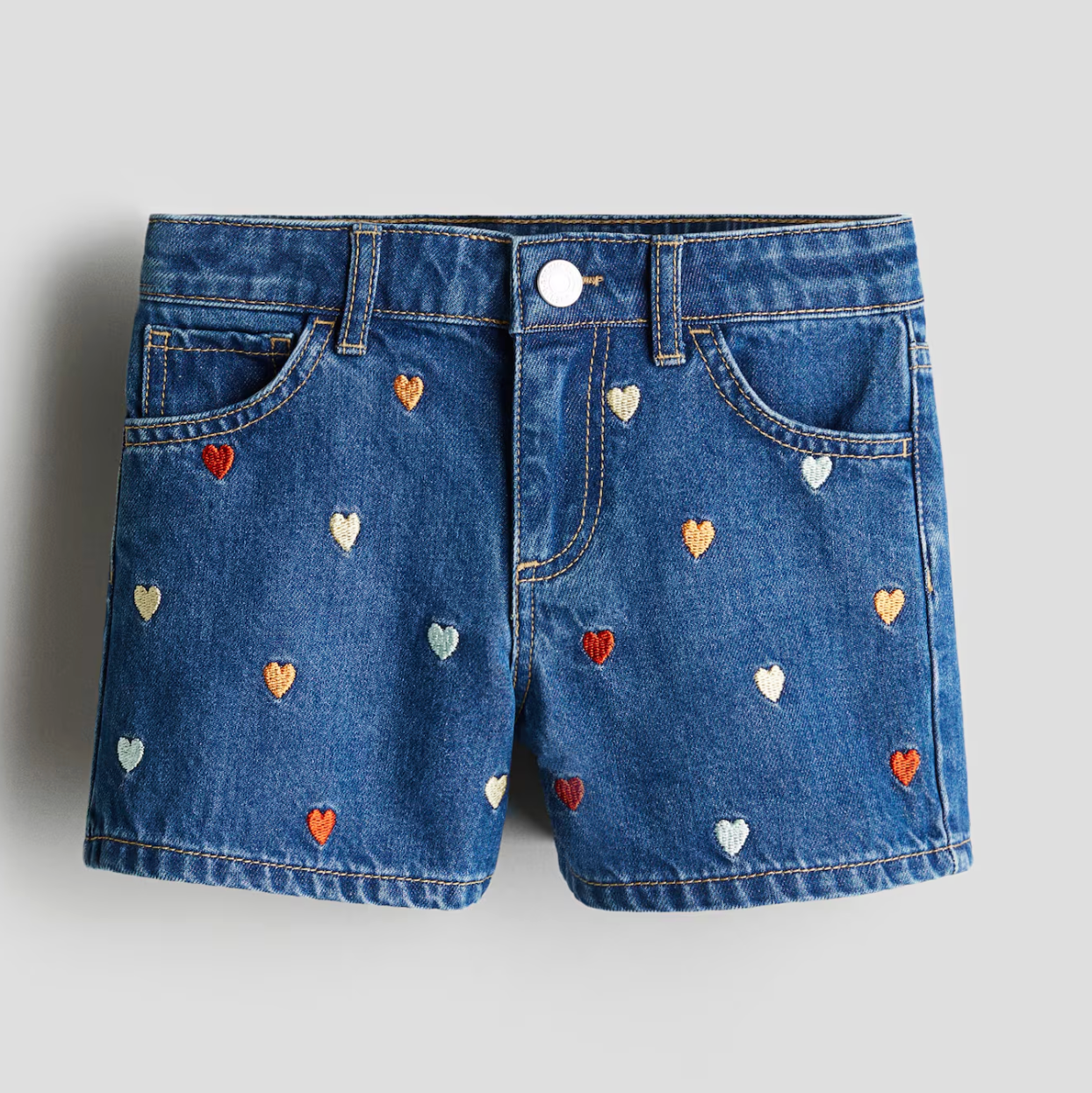 Cream denim shorts | Coniglio