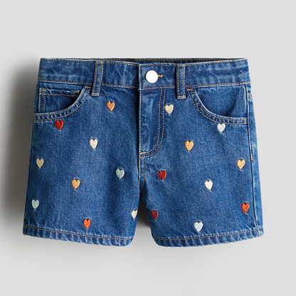 Cream denim shorts | Coniglio