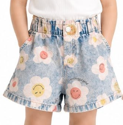 Cream denim shorts | Coniglio