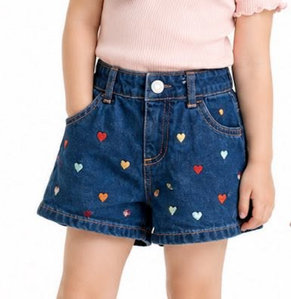 Cream denim shorts | Coniglio