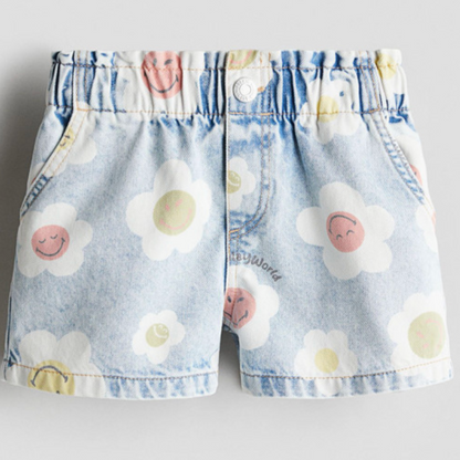 Cream denim shorts | Coniglio