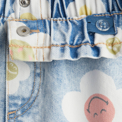 Cream denim shorts | Coniglio