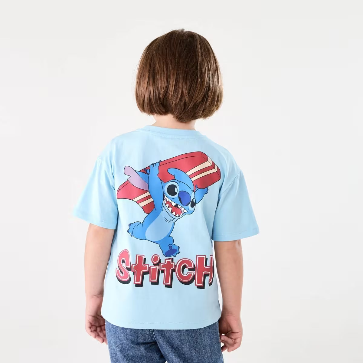 T-Shirt bleu Stitch surf  | Disney