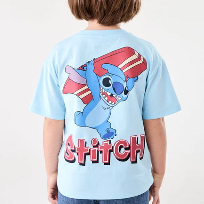 T-Shirt bleu Stitch surf  | Disney