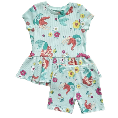 Ensemble T-shirt et short côtelé Ariel | Disney
