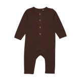 Jumpsuit brun côtelé | Fixoni