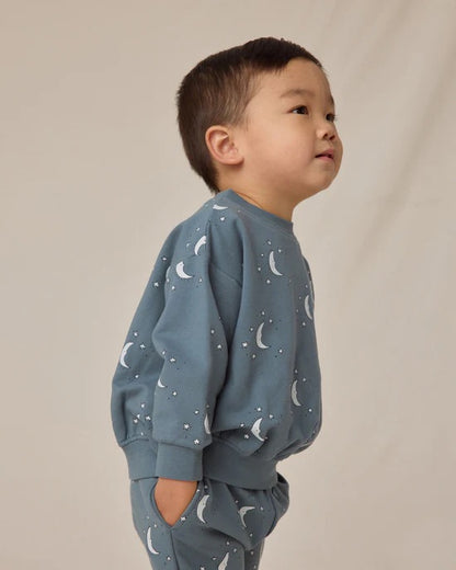 Relaxed Fleece Sweatshirt Silver Moons | Quincy Mae