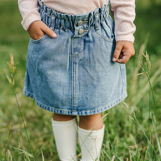 Light Wash Denim Skirt 7Y | Mebie