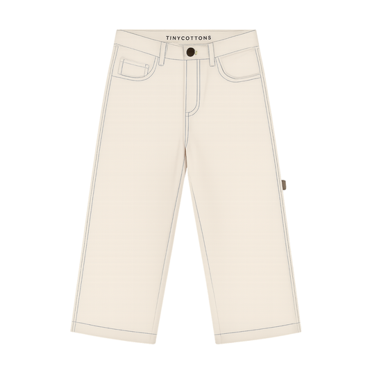 Tinycottons beige 3/4 jeans pants
