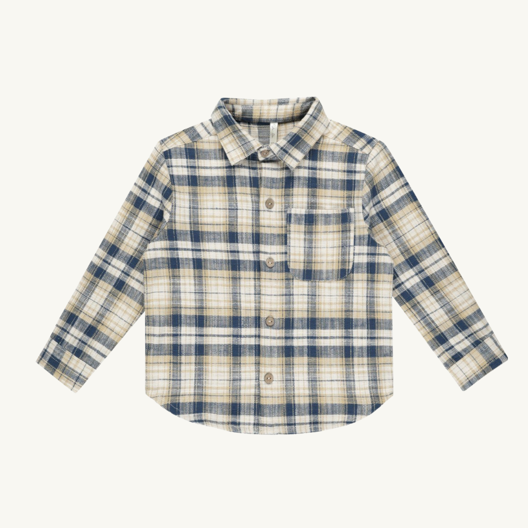 Chemise à carreaux indigo |. Rylee Cru