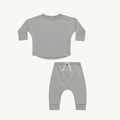 Ensemble coton bio Bleu Dutsy | Quincy Mae