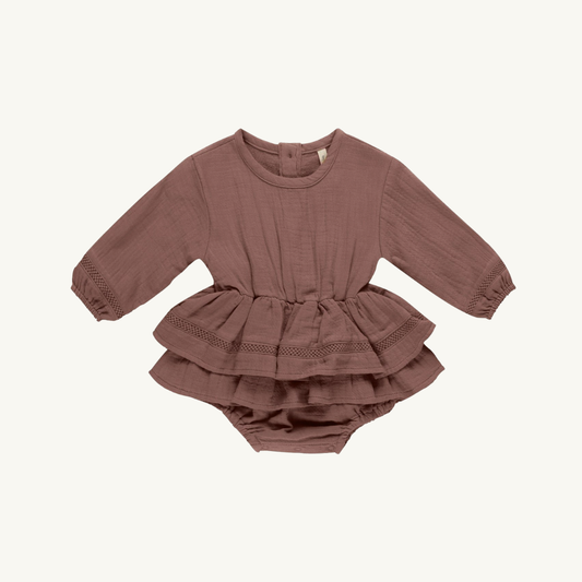 Rosie romper plum | Quincy Mae