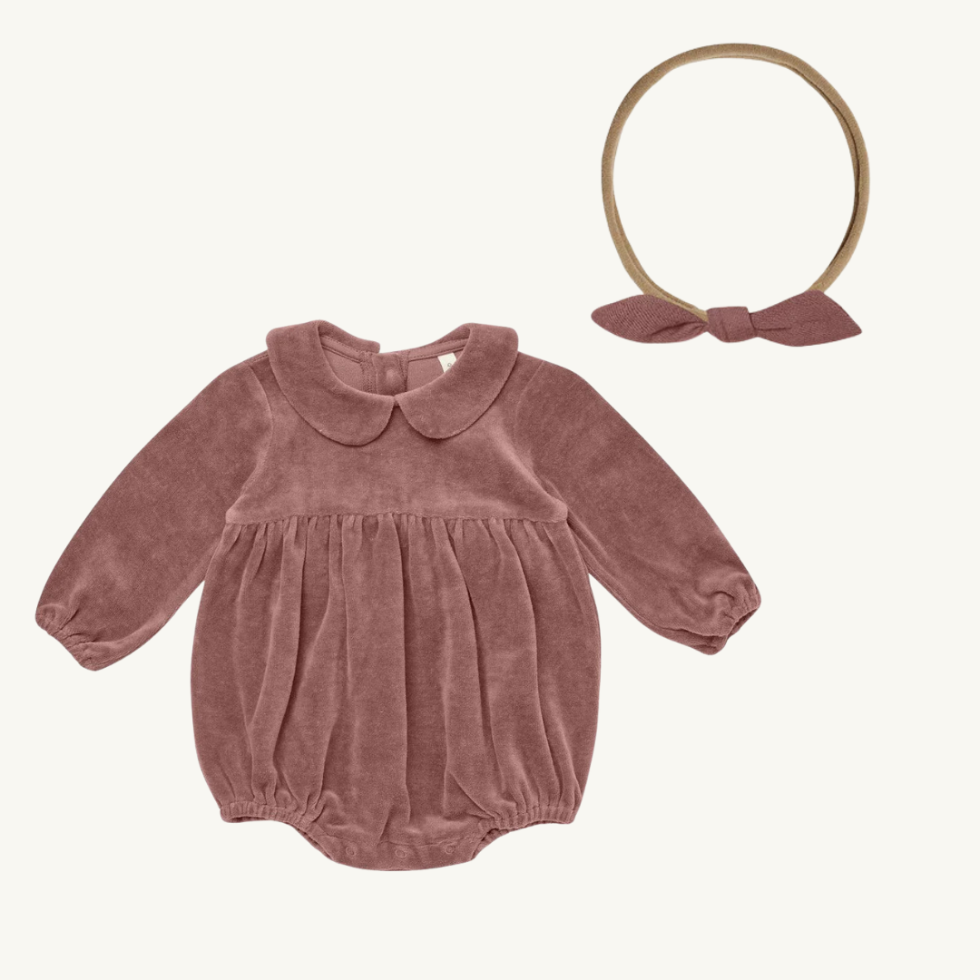 Ensemble romper et bandeau fig 3-6 mois | Quincy Mae