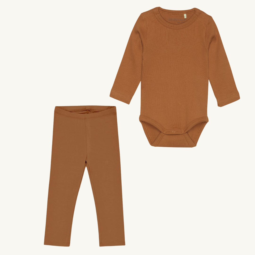Cinnamon Ribbed Set | Fixoni