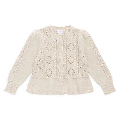 Annabellle Cardigan Vanilla | Jamie Kay